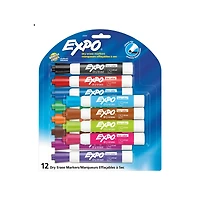 12-Pack Dry-Erase Markers - Chisel Tip