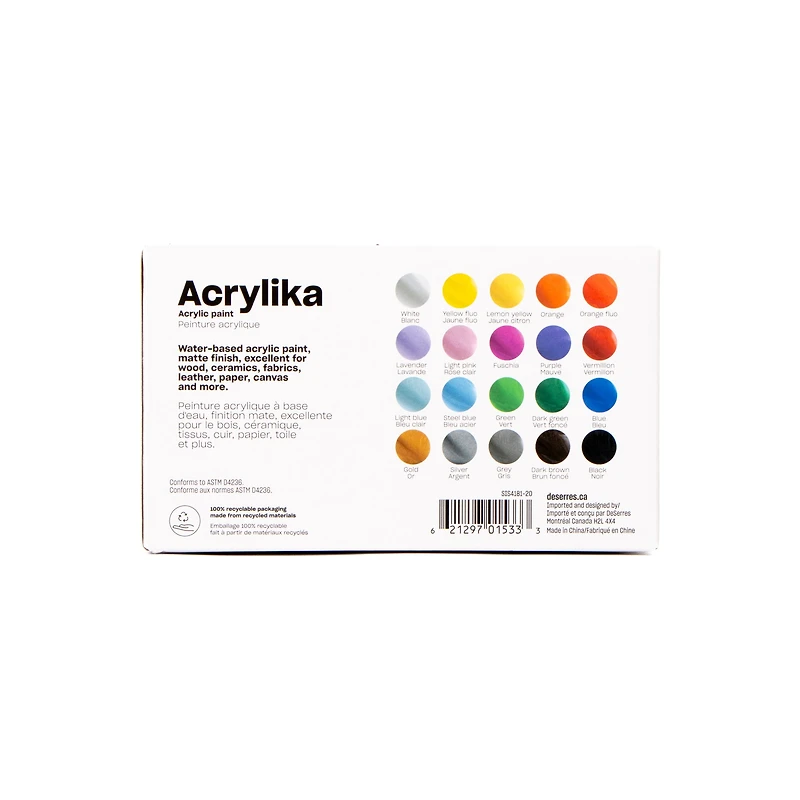 Acrylika Paint Kit - 20 x 60 ml