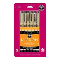 Ens. 6 stylos Pigma Micron - noir