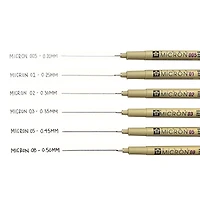 Ens. 6 stylos Pigma Micron - noir