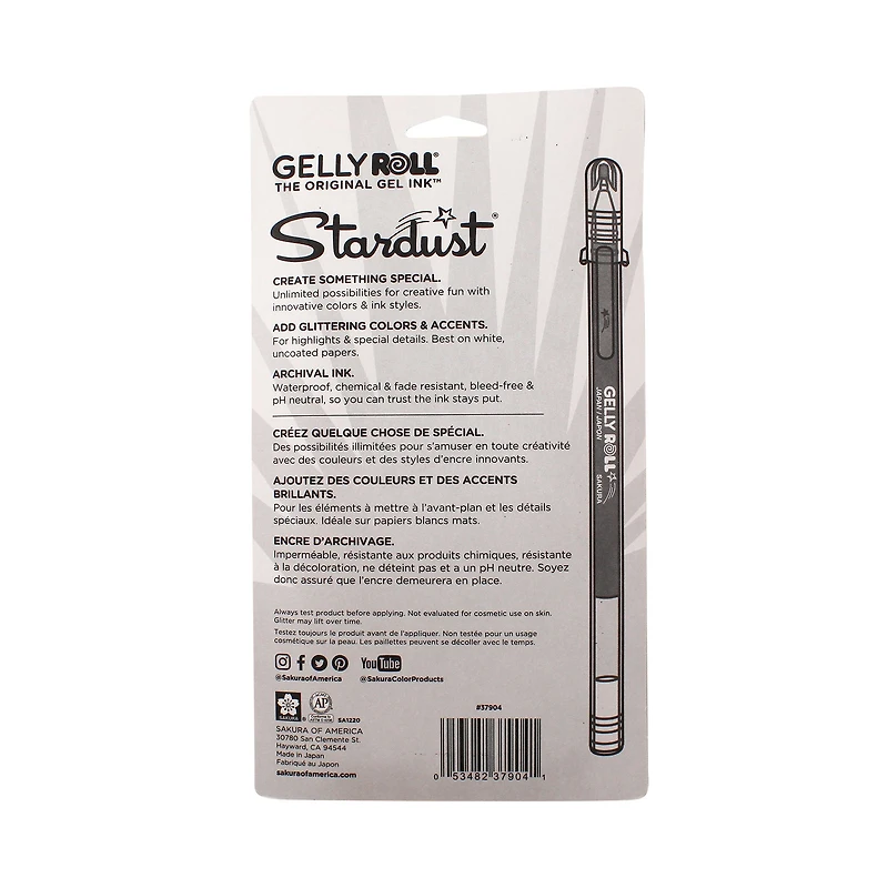 6-Pack Gelly Roll Stardust Pens - Meteor