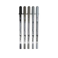 5-Pack Gelly Roll Moonlight 06 Pens - Grey