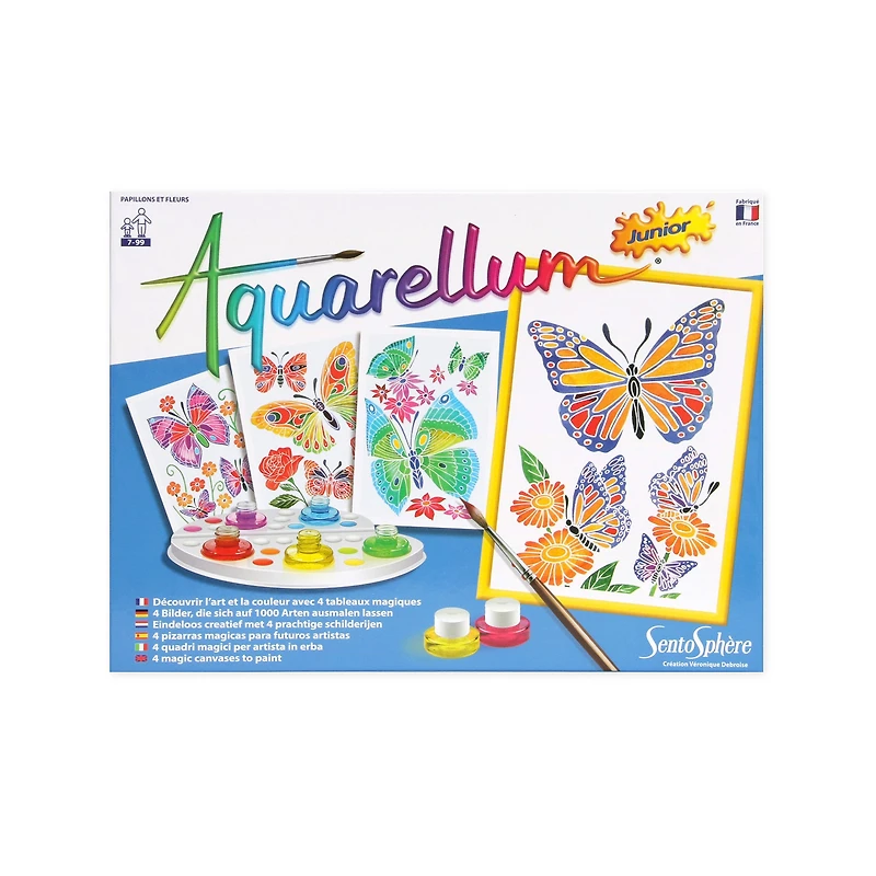 Aquarellum Junior Painting Kit - Flowers & Butterflies