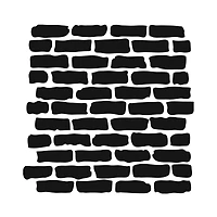 Plastic Stencil - Bricks, 6 x 6 in