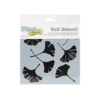 Pochoir en plastique - feuilles Gingko, 6 x 6 po