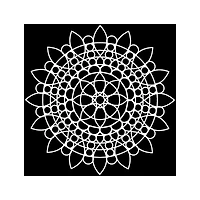 Mixed Media Stencil - Sunflower Mandala, 6 x 6 in