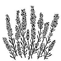 Plastic Stencil - Lavender, 6 x 6 in