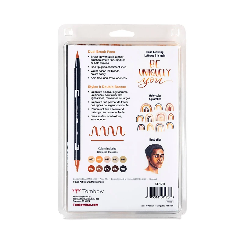 10-Pack Dual Brush Pens - Portrait