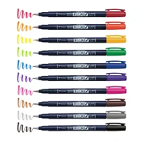 10-Pack Brush Pens - Fudenosuke