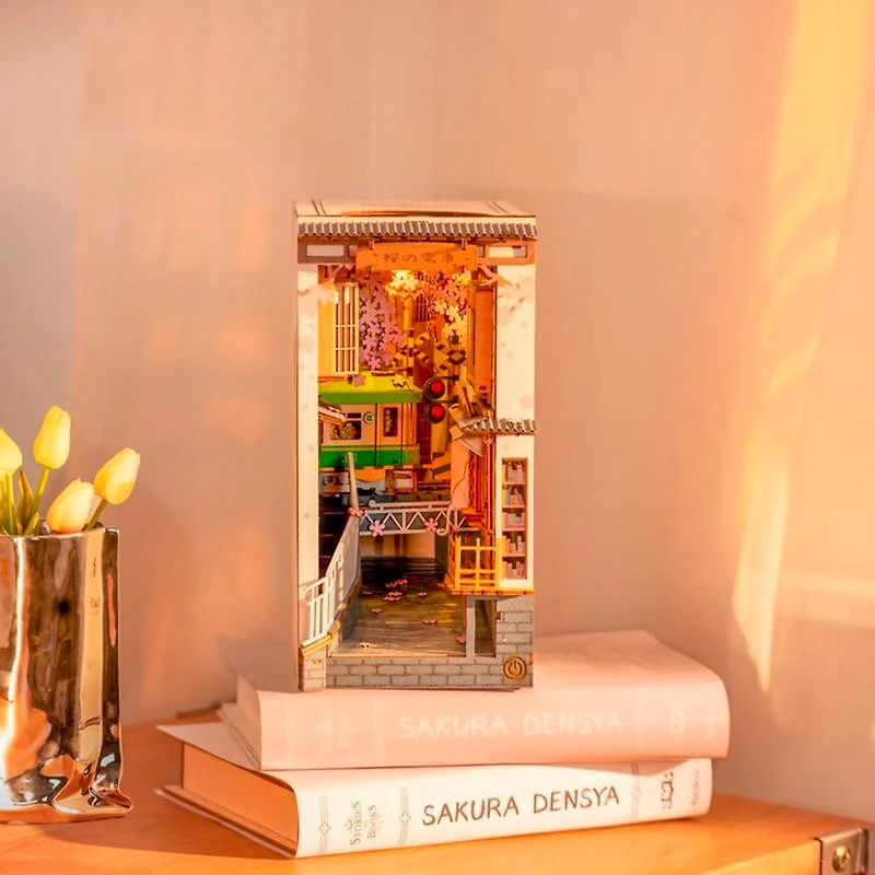 Diorama serre-livres DIY - La rue du Japon
