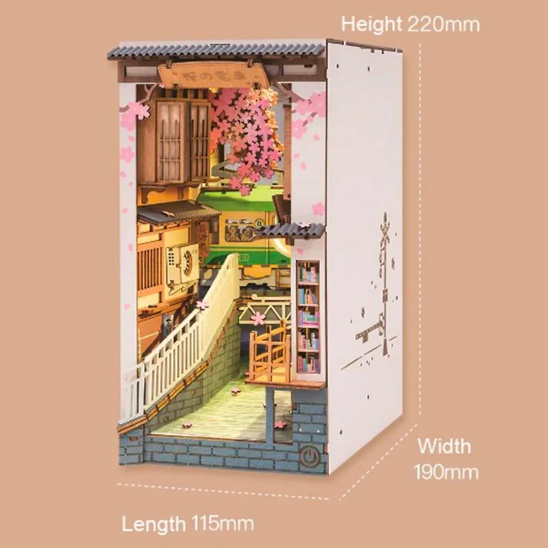 Diorama serre-livres DIY - La rue du Japon
