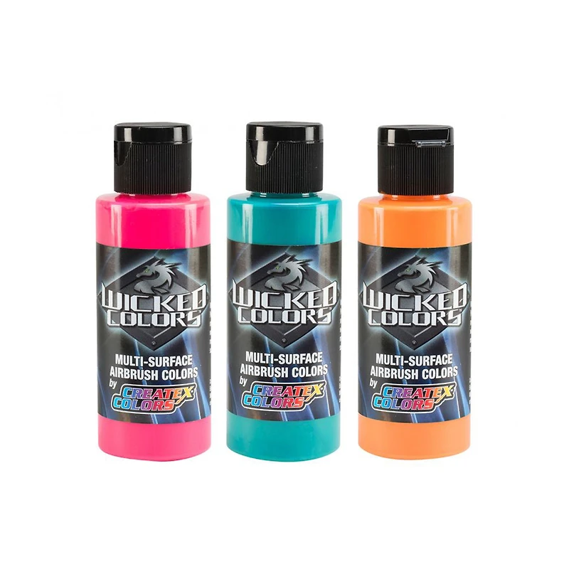 Couleurs pour aérographe Wicked : fluorescentes