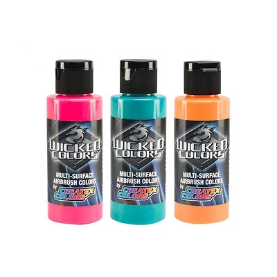 Couleurs pour aérographe Wicked : fluorescentes