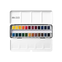 Professional Watercolour Travel Tin - 24 Half Pans