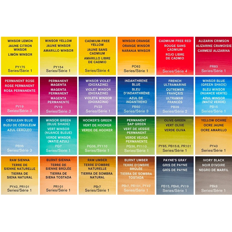 Professional Watercolour Travel Tin - 24 Half Pans