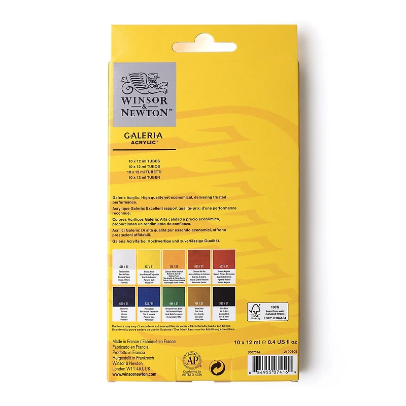 Galeria Acrylic Set - 10 x 12 ml