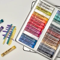 Ens. 30 pastels tendres