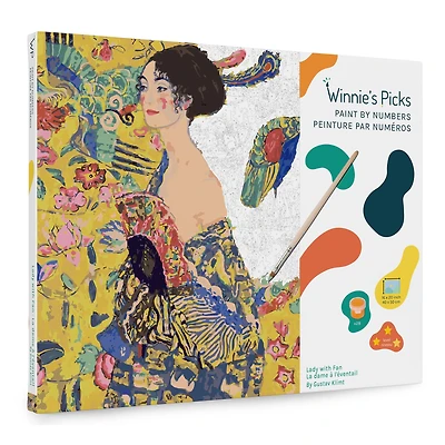 Kit peinture à numéros - « Dame à l'éventail, Klimt »