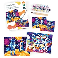 Kit peinture par numéro pour enfant - Astronaute et monde maritime 