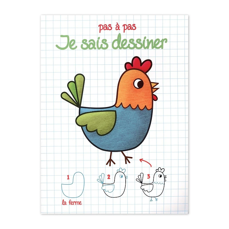 Je sais dessiner pas à pas : La ferme - French Ed.