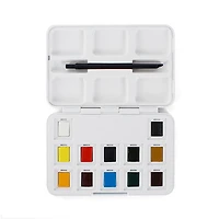 Watercolour pocket box, 12 pans