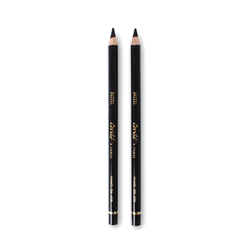 Set of 2 Black Conté Pastel Crayons