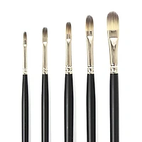 Synthetic hog's hair filbert paintbrush
