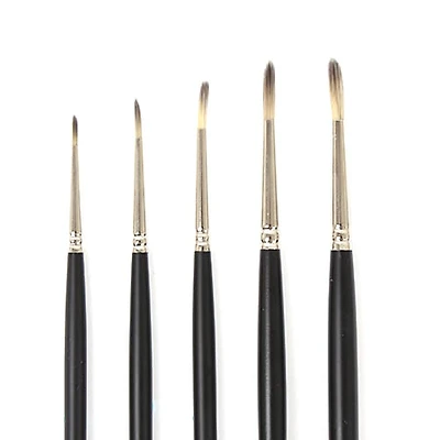 Synthetic hog's hair round paintbrush