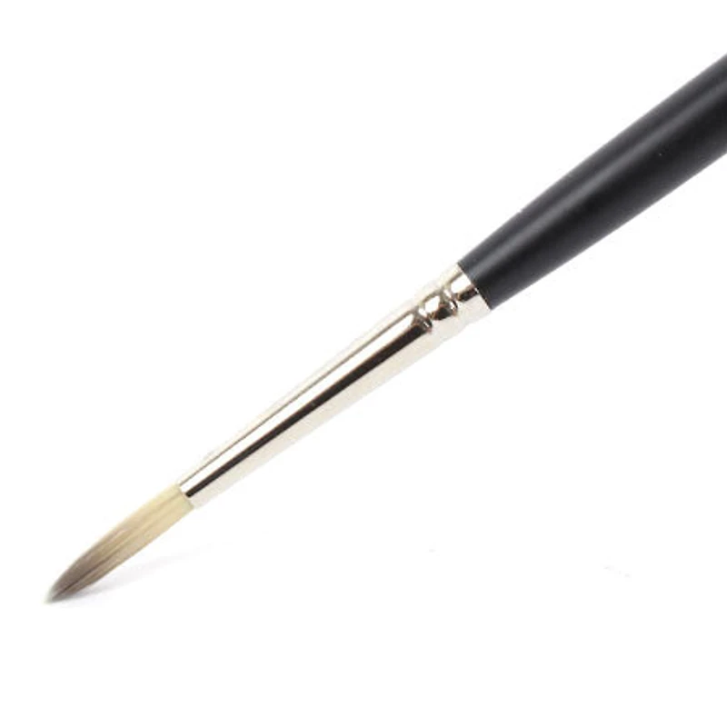 Synthetic hog's hair round paintbrush