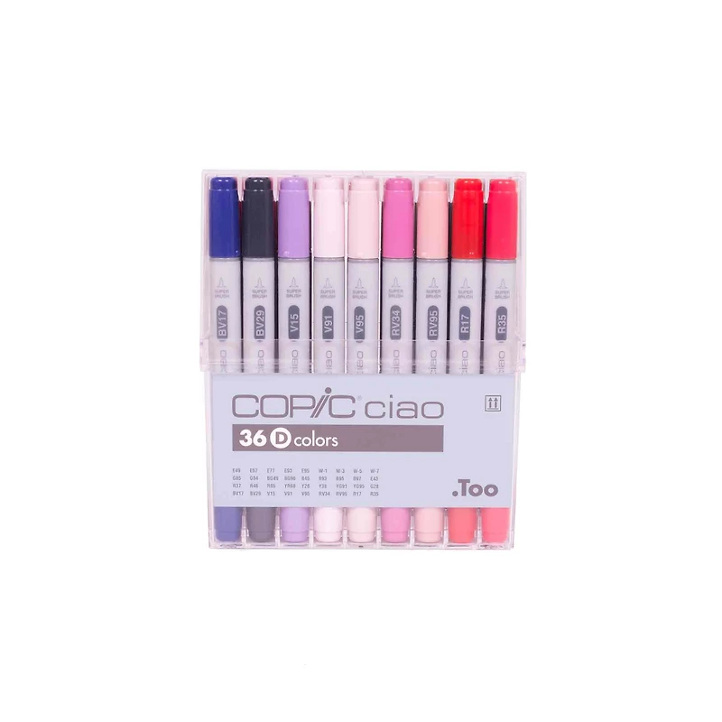 Copic Ciao Markers - Set D, 36 Colours
