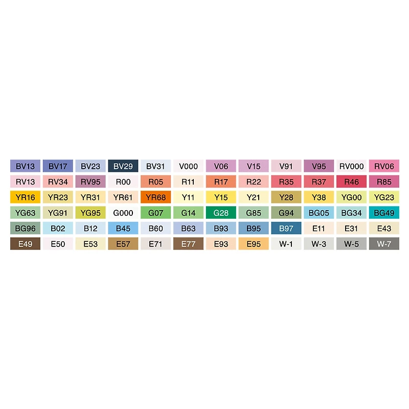 Copic Ciao Markers - Set B, 72 Colours