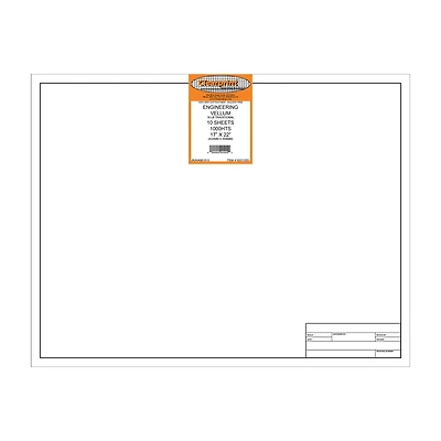 Clearprint 1000H Title Block - 10 Sheets, 17 x 22 in