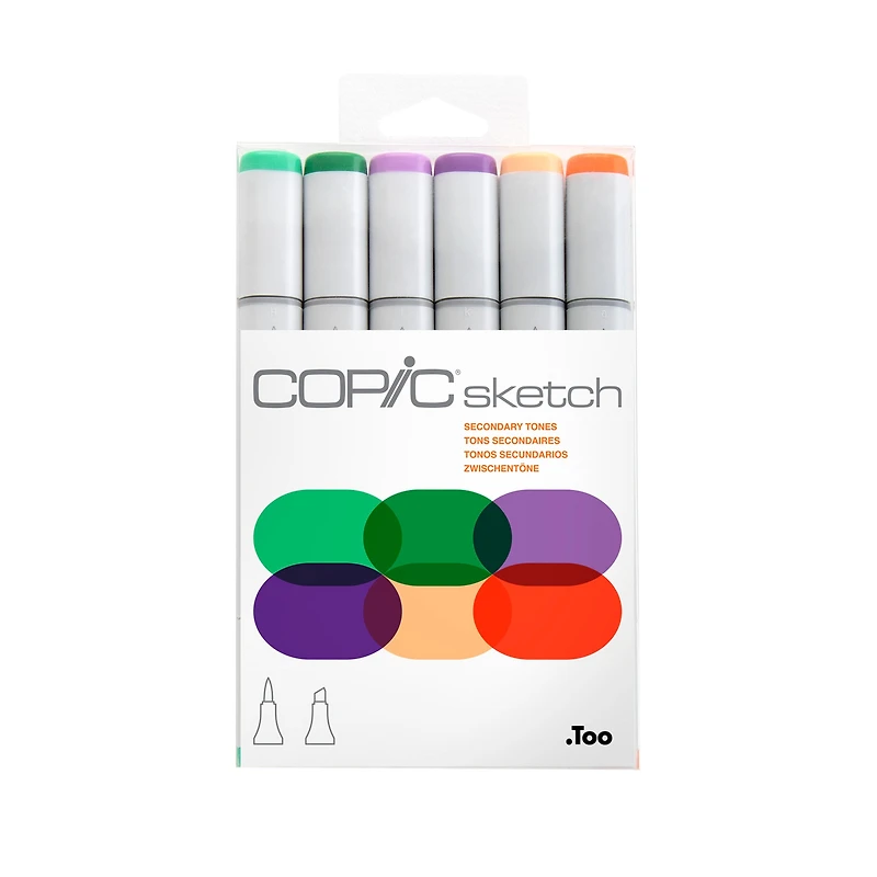 6-Pack Copic Sketch Markers - Secondary Tones