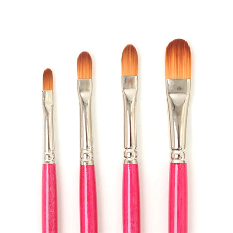 Oval synthetic sable paintbrush