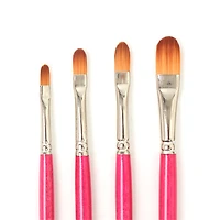 Oval synthetic sable paintbrush