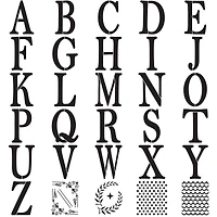 8-inch Folk Art® Paper Alphabet Stencil-Serif Font