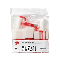 Pinceaux et rouleaux en mousse – Ensemble de 22 mcx