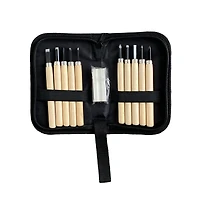 Ensemble de 10 couteaux à bois avec pierre à aiguiser