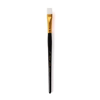 Flat paintbrush with short handle