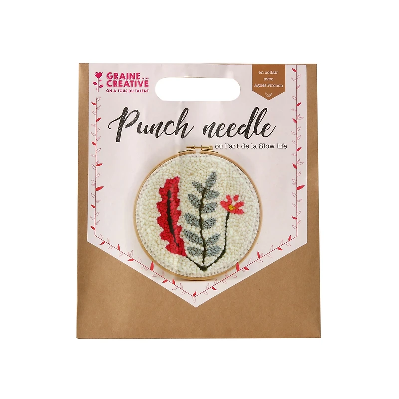Coffret punch needle - végétal