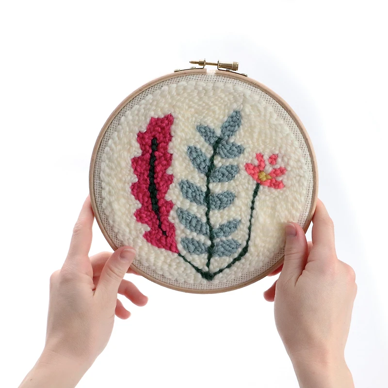 Coffret punch needle - végétal