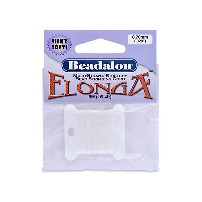 Multi-Strand Elastic Cord – White, 0.7 mm