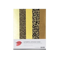 Ensemble de 5 papiers japonais 8,5 x 11 – Or métallique