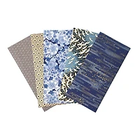Set of 5 Japanese Papers 8.5 x 11 – Chiyogami Blue