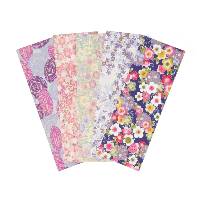 Set of 50 Japanese Papers 6 x 9 – Purple Mix