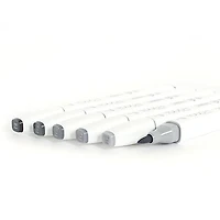 Ens. 6 marqueurs à pointe pinceau Touch - gris chaud