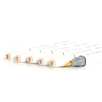 6-Piece Touch Twin Brush Marker Set - Skin Tones A