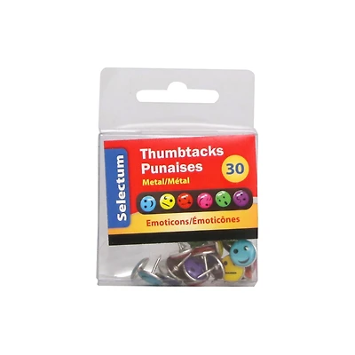 Metal Thumbtacks — Assorted Emojis