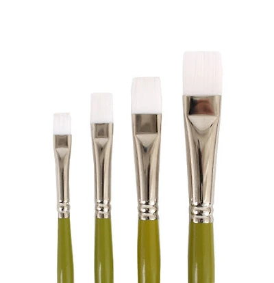 Snap! Paintbrush – Flat, White Synthetic