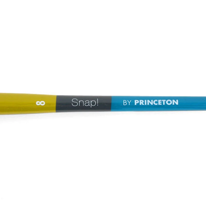 Snap! Paintbrush – Flat, Long Handle, White Synthetic